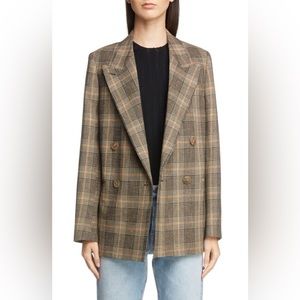 Acne Studios double breasted plaid blazer